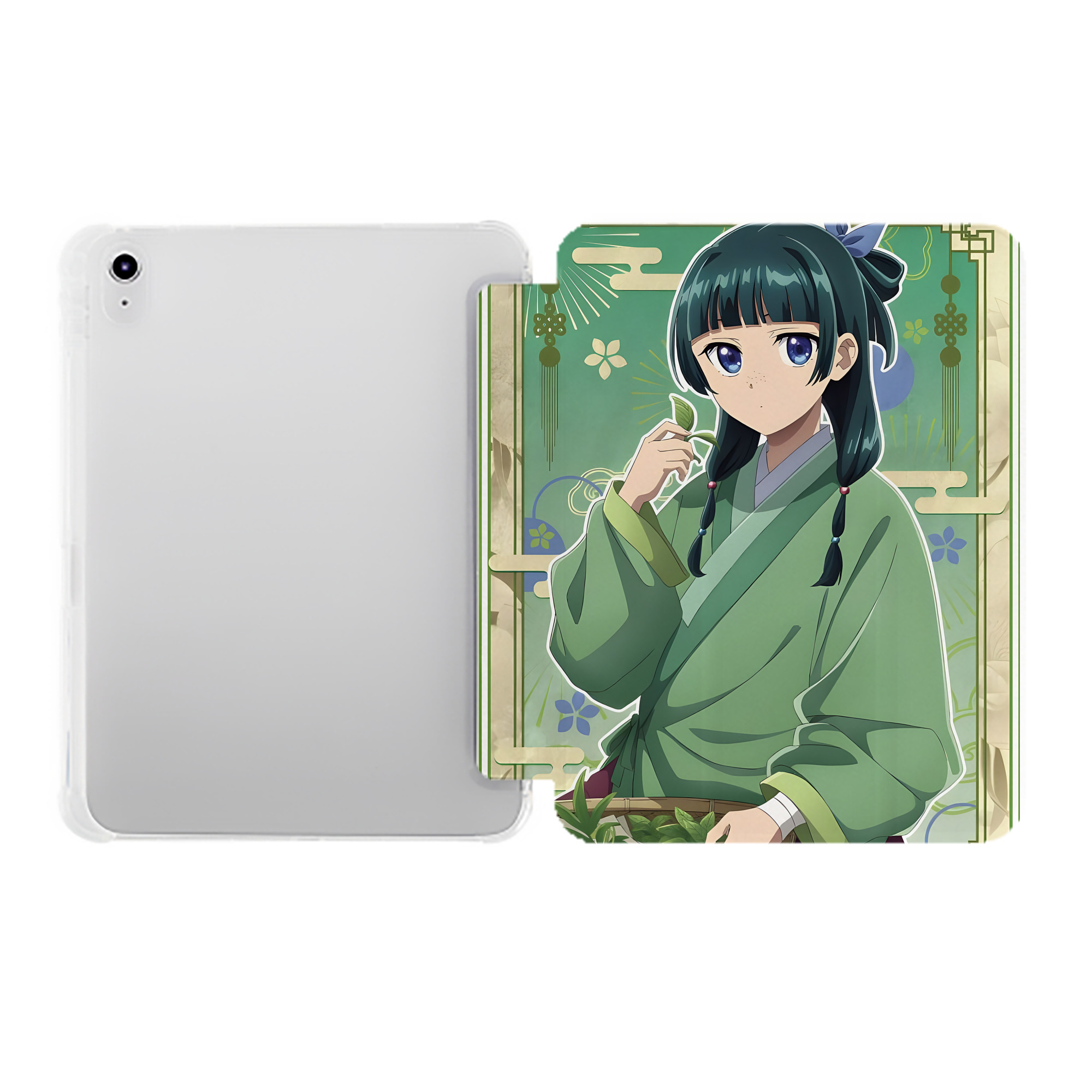 （画像用） 薬屋のひとりごと The Apothecary Diaries IPad ケース ペン収納付き 三つ折りスタンド PUレザー×シリコン 対応機種9.5/10.5/10.9インチ
